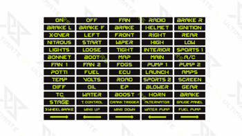 Switches marking stickers set Fluo / Black