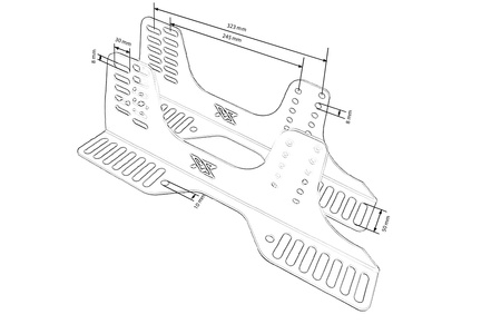 Mocowanie Sportowego Fotela Kubełkowego FIA BMW E36 Str. Pasażera Black