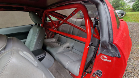 Bolt-in Half Roll Cage Ford Mustang V White