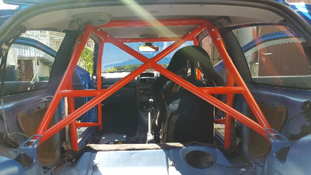 Bolt-in Roll Cage Renault Clio 2 Sport RS White