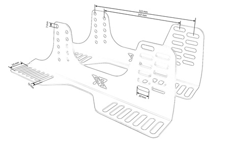 Sports Bucket Seat Mount BMW E46 Driver's Side FIA Fluo